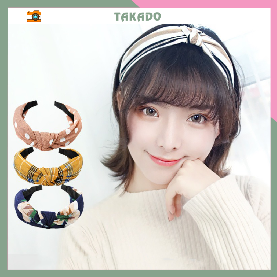 Băng Đô Cài Tóc Rửa Mặt Cute Phong Cách Hàn Quốc Cho Bạn Nữ TAKADO