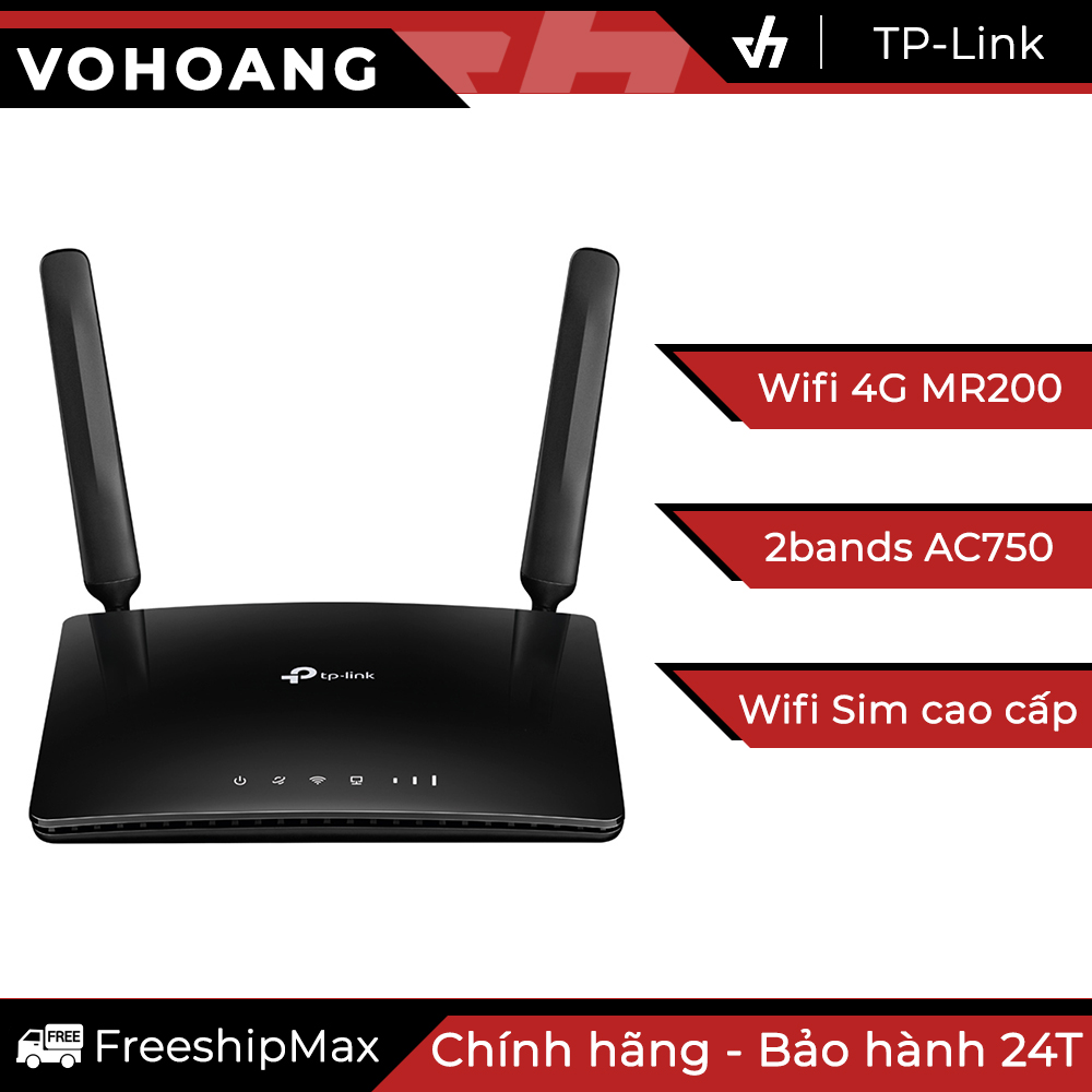TP-Link Archer MR200 - Wi-Fi gắn sim Băng Tần Kép 4G LTE AC750