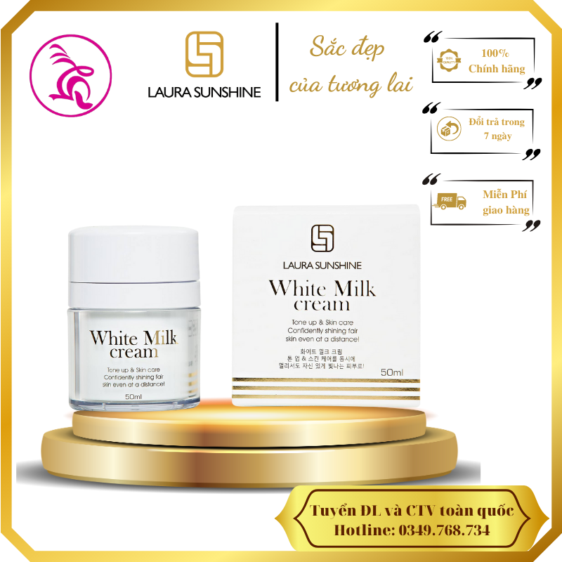 Kem sữa trắng da mặt Laura Sunshine White Milk Cream SPF30 50ml