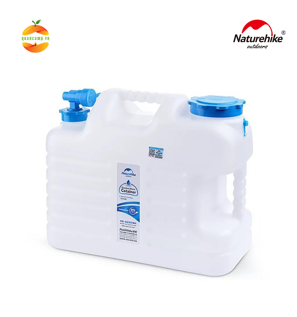 Bình nước dã ngoại Naturehike 24l màu trắng