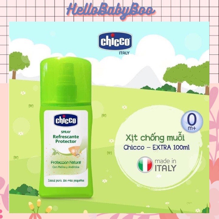 Xịt chống muỗi chicco extra 100ml | tránh côn trùng cắn bé