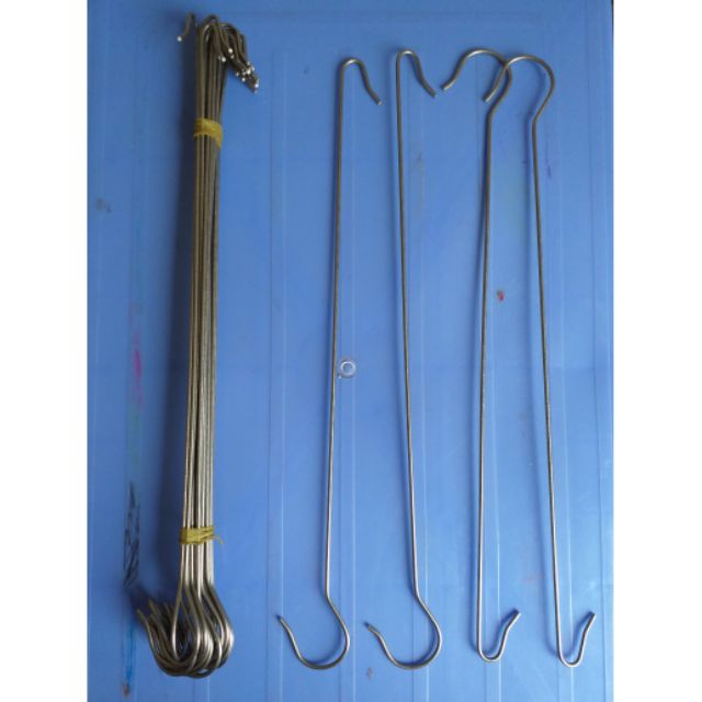 Set 10 móc inox nối dài 40cm, móc nối dài treo chậu lan
