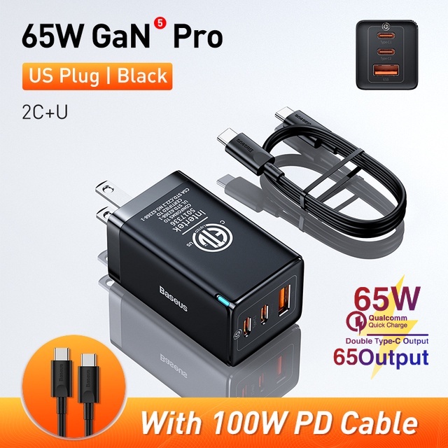 Bộ sạc nhanh thế hệ mới gan 65w/100w gan5pro usb quick charge 4.0 3.0 pd cho smartphone/ tablet/ ip/ mac/ laptop