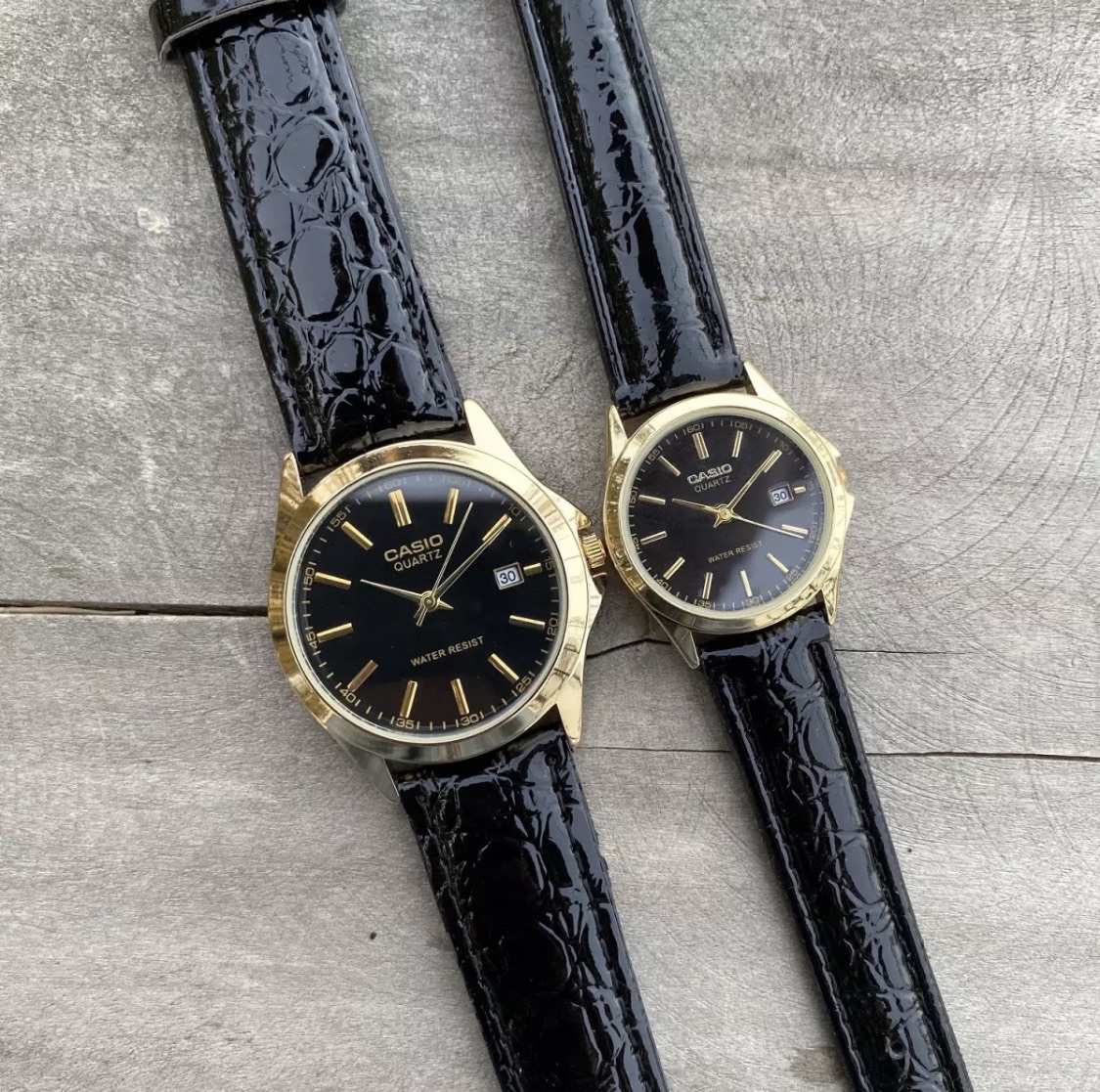 [KHUYẾN MẠI KHỦNG] TẶNG 1 dây da cao cấp + 2 pin AG4 trị giá 100.000đ Khi Mua Đồng Hồ đôi CASIO C045 đen Chống Xước, Chống Nước