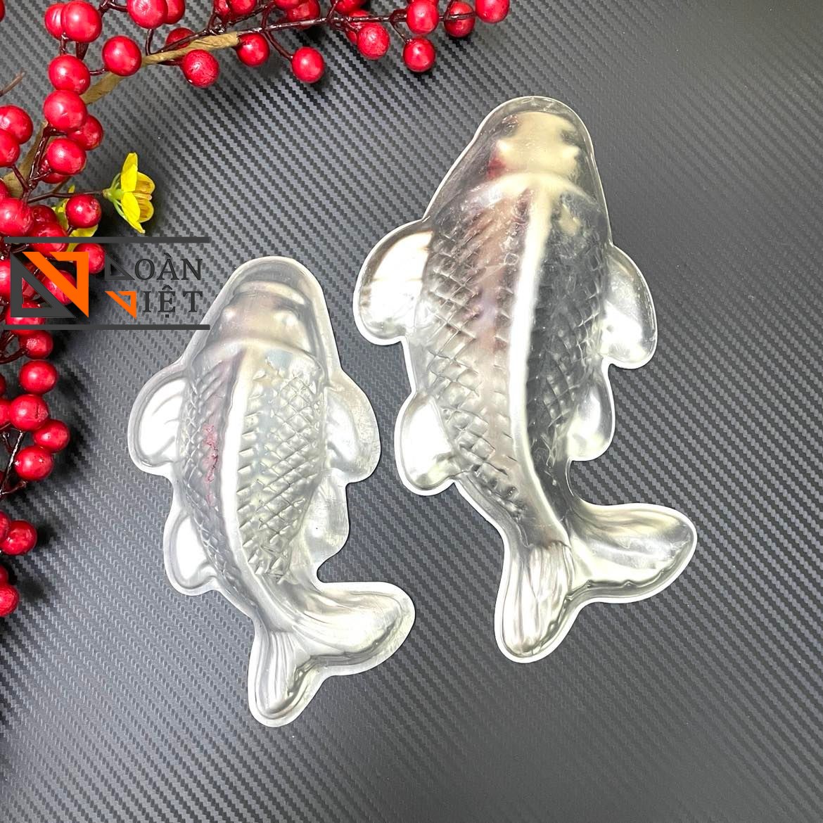 [XẢ HÀNG SIÊU RẺ] Khuôn NHẤN XÔI, RAU CÂU, BÁNH TỔ , PATE, CHẢ LẠNH... Hình CÁ CHÉP nhiều size - Khuôn nhôm THỦ CÔNG KHÔNG XI