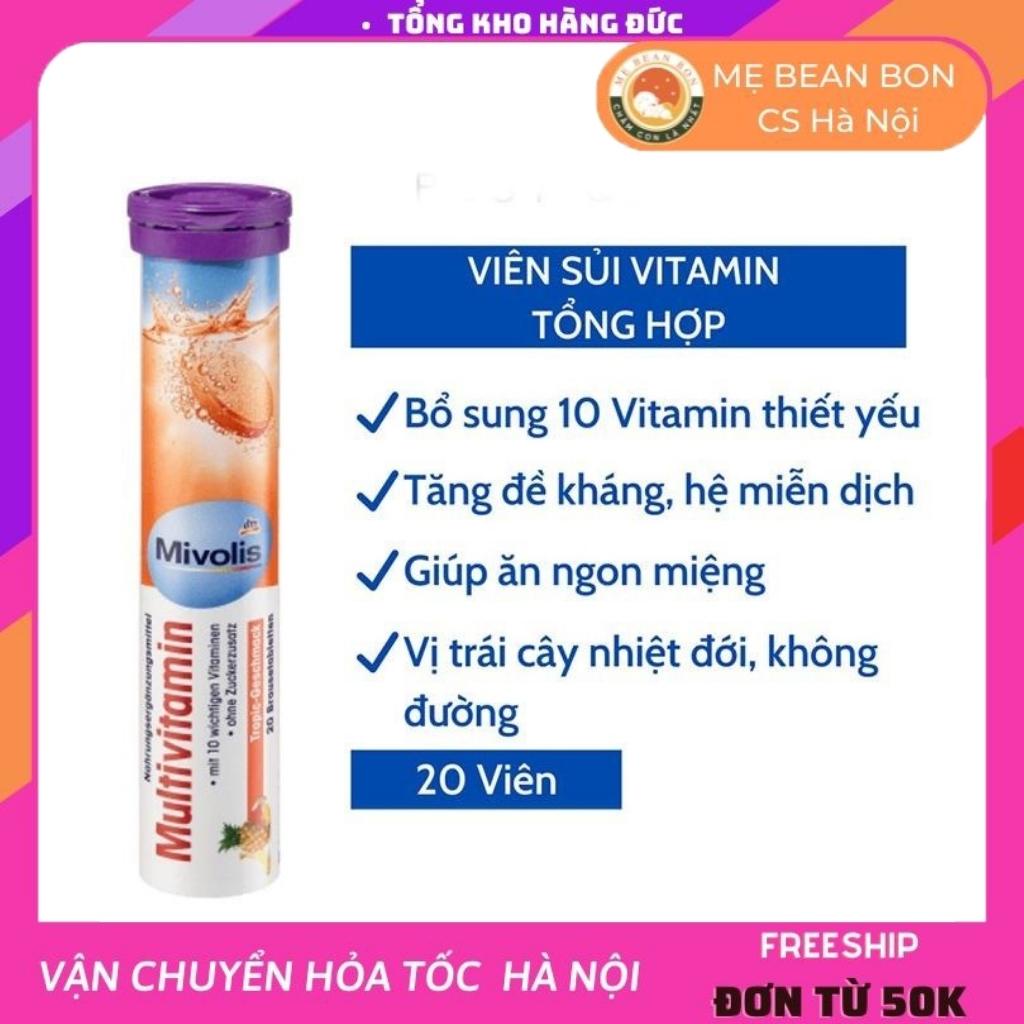 VITAMIN TỔNG HỢP MIVOLIS MULTIVITAMIN của ĐỨC dạng sủi với 10 loại vitamin bồi bổ sức khoẻ tăng sức đề kháng - mẹ bean bon