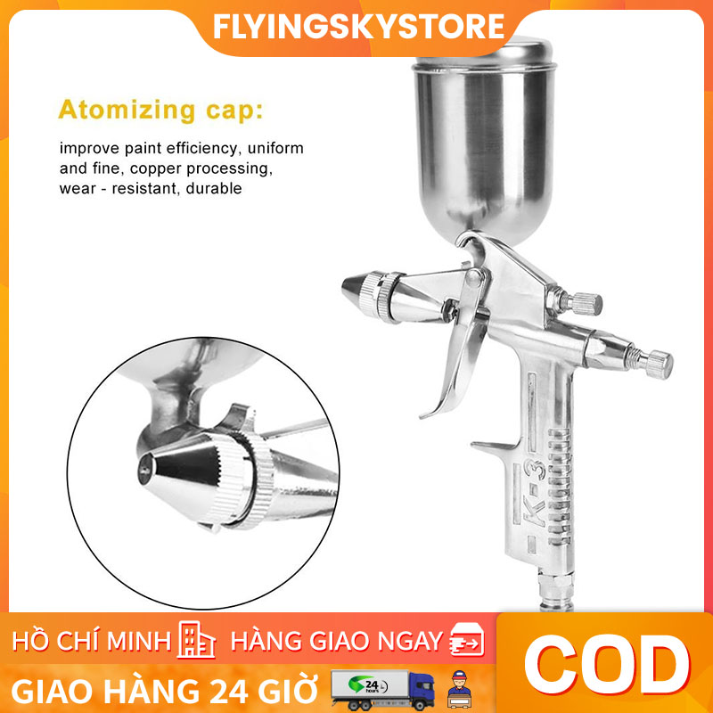 Bình xịt khí nén mini 0.5 ml, chuyên nghiệp, vòi phun 125 mm để sửa chữa sơn xe