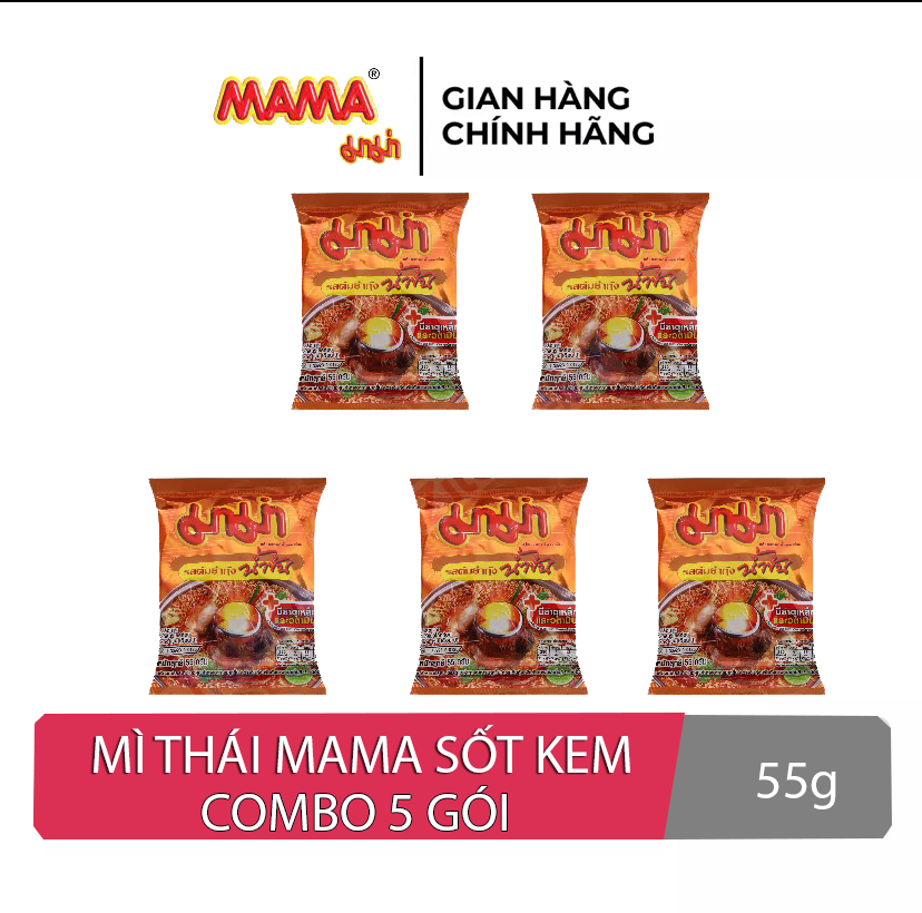 Mì Thái Lan Mama vị sốt kem loại 55g