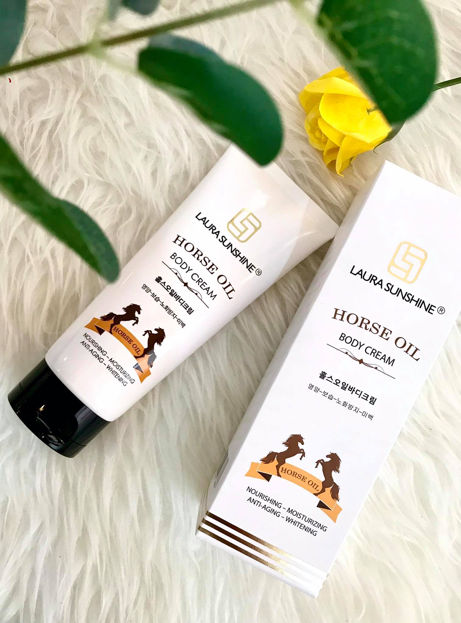 [HCM]Kem Dưỡng Thể Ban Đêm Dầu Ngựa 200g Horse Oil Body Cream Laura Sunshine Nhật Kim Anh