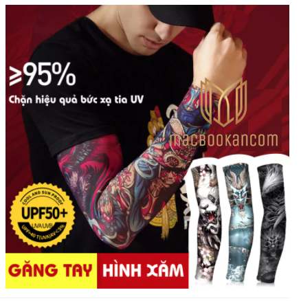 Găng bao tay HÌNH XĂM 3D Tattoo nghệ thuật CAO CẤP cho Nam và Nữ dài chống nắng chống tia UV phong cách thời trang Mùa Hè - Tất vớ tay