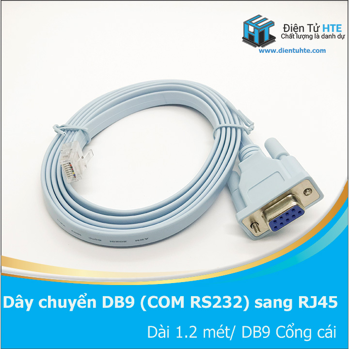 Dây chuyển đổi rs232 db9 female sang rj45 male
