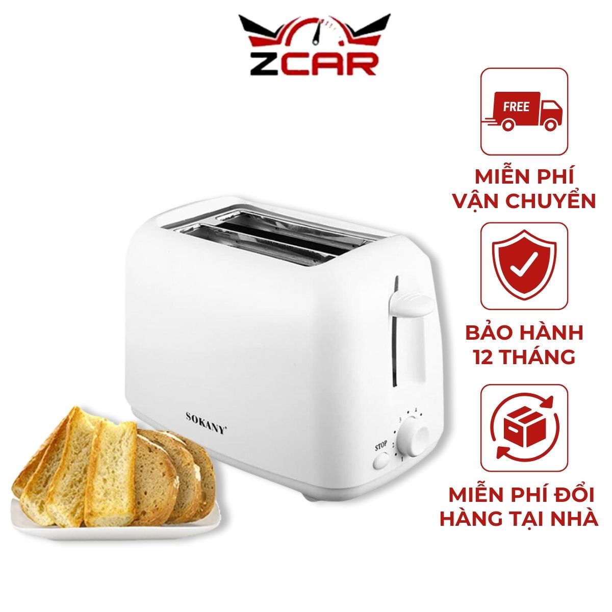 Máy nướng BÁNH MỲ sandwich,máy nướng bánh Sokany công suất 700W với 6 nấc làm bánh thơm giòn, dễ dàng điều chỉnh nhiệt độ và thời gian