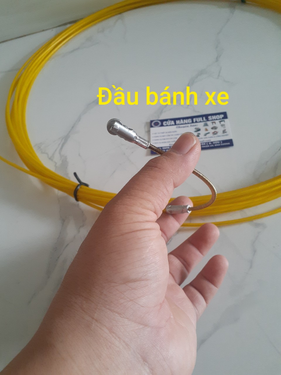 Dây mồi luồn ống bằng cáp phủ nhựa 4.0mm đầu bánh xe 20m