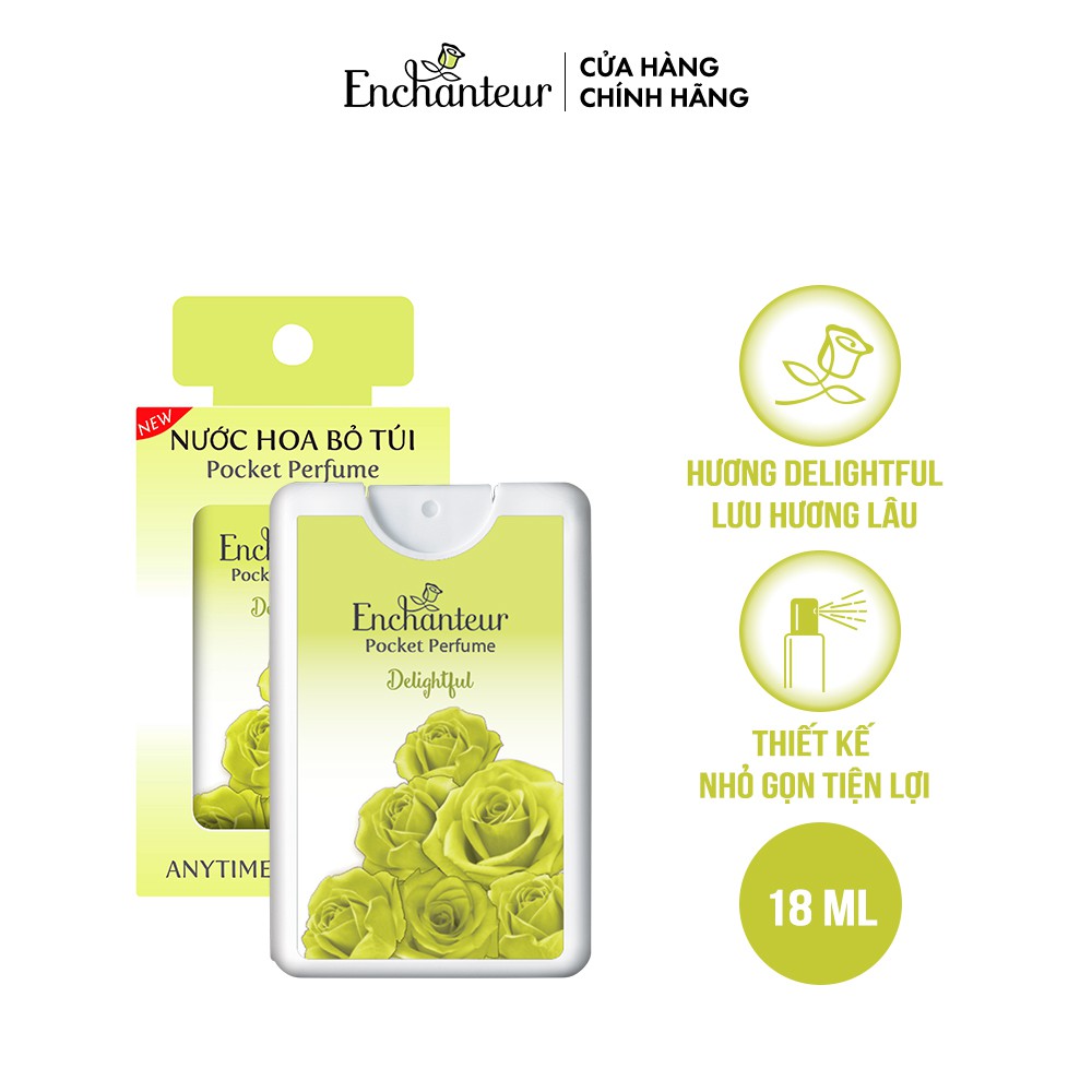 [HCM]Nước hoa bỏ túi Enchanteur 18ml DELIGHTFUL ( hàng tặng)