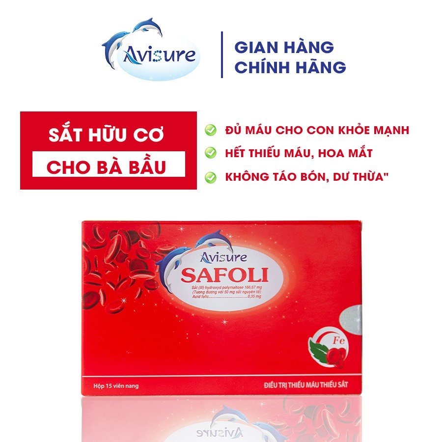 Thuốc sắt hữu cơ cho bà bầu Avisure Safoli