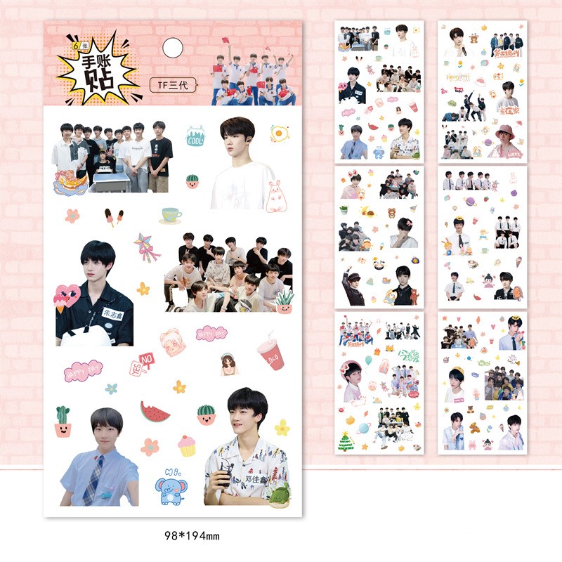 [Có sẵn] TF gia tộc Set 6 bảng sticker TF Tam đại