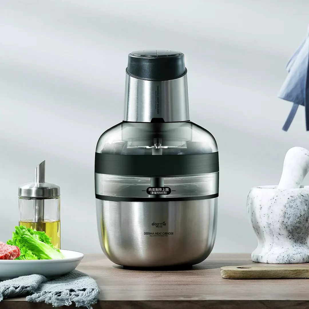 Máy xay thịt 1.8l inox deerma dem-jr01