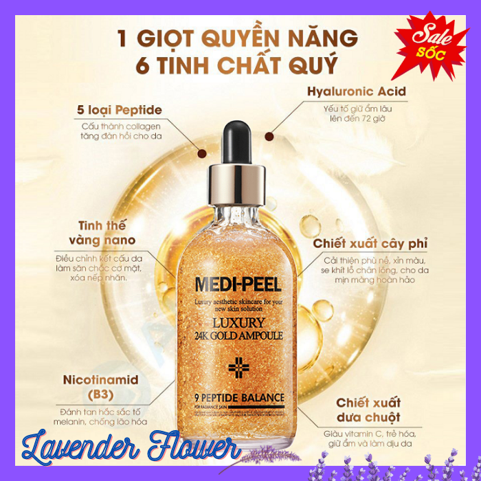 [HCM] Tinh Chất Vàng Serum MEDI-PEEL Luxury 24K Gold Ampoule trắng da xóa nhăn