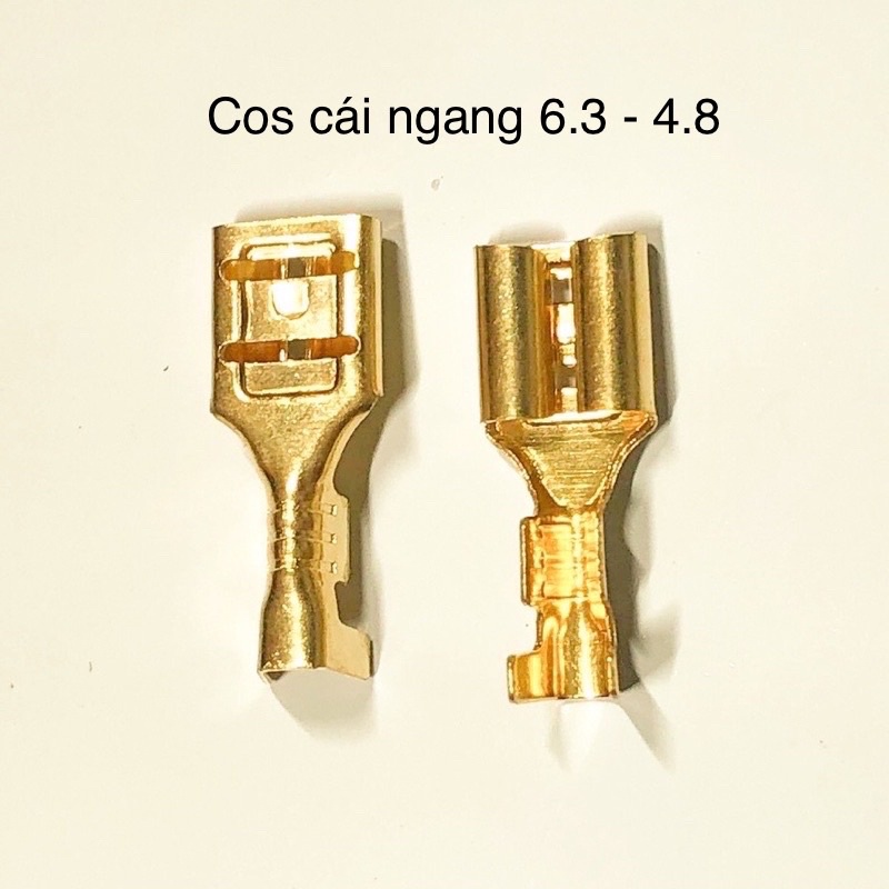 [HCM] 100 ĐẦU COS GHIM TRUNG 6.3 - 4.8 CHO Ô TÔ,XE MÁY BẰNG ĐỒNG