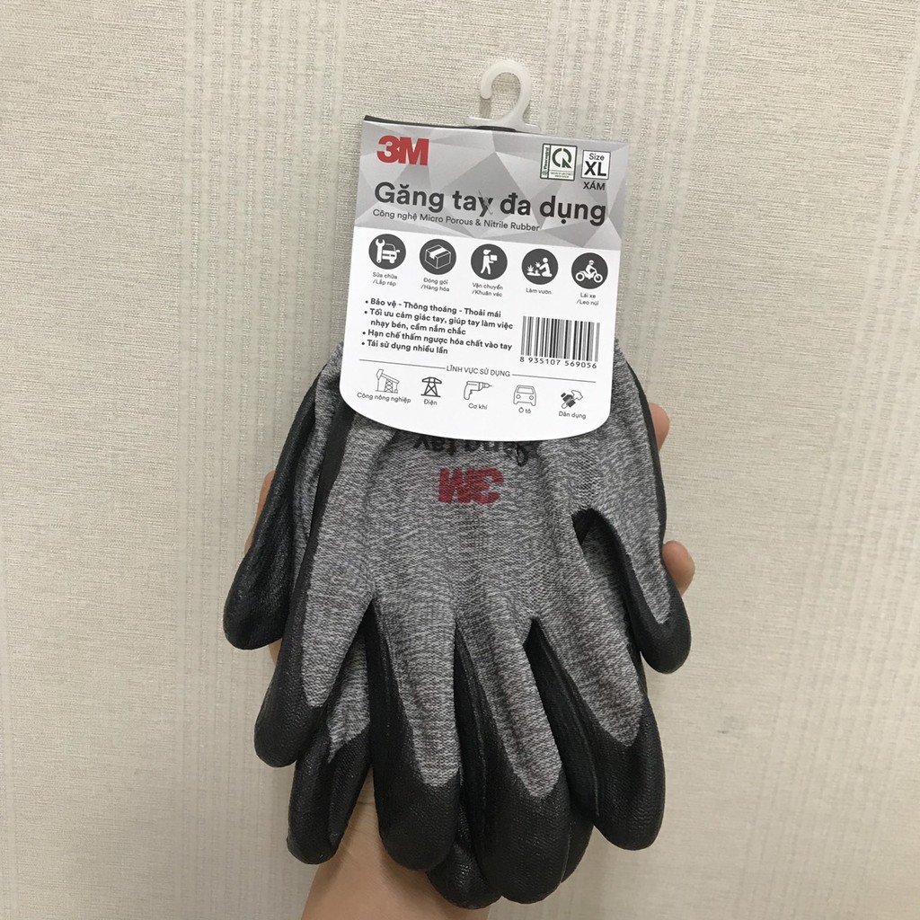 Combo 5 đôi găng tay đa dụng 3m size l xl màu xám, cam kết hàng đúng mô tả, chất lượng đảm bảo an toàn đến sức khỏe người sử dụng