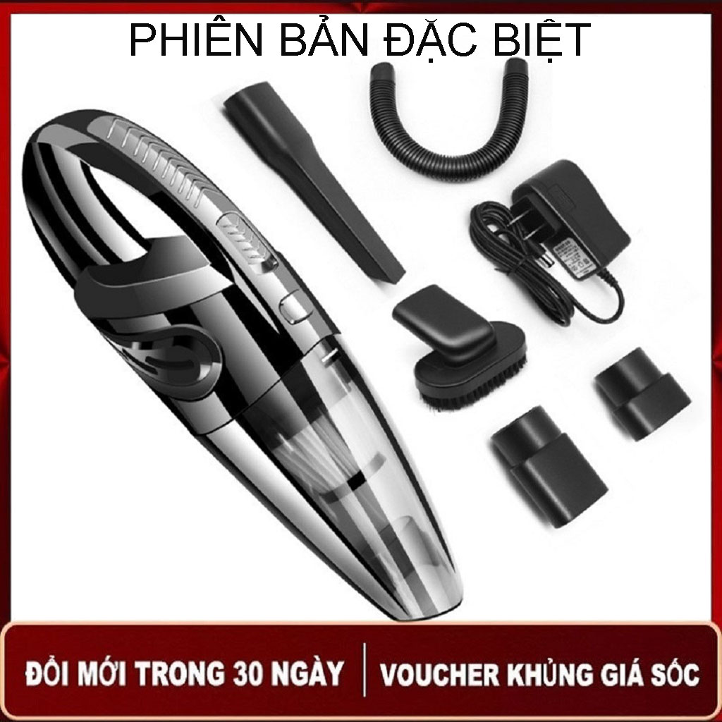 [Hàng chính hãng] Máy hút bụi cầm tay RUNDONG R6053 cao cấp, 120W lực hút cực khỏe, thiết kế đẹp mắt, sang trọng, nhỏ gọn dùng cho nội thất xe ô tô và gia đình - bản đặc biệt adapter