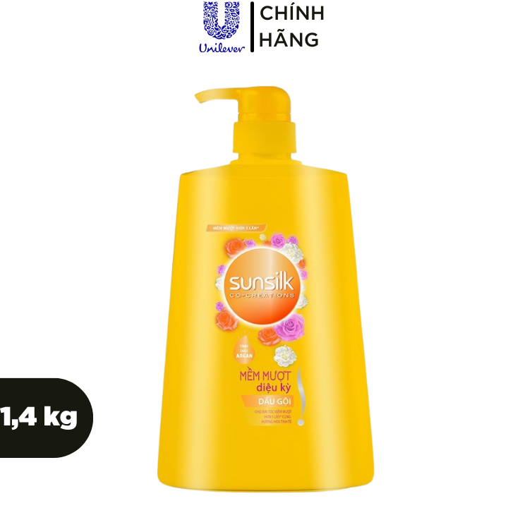 Dầu Gội Sunsilk Mềm Mượt Diệu Kỳ (1.4kg) - chai lớn siêu tiết kiệm