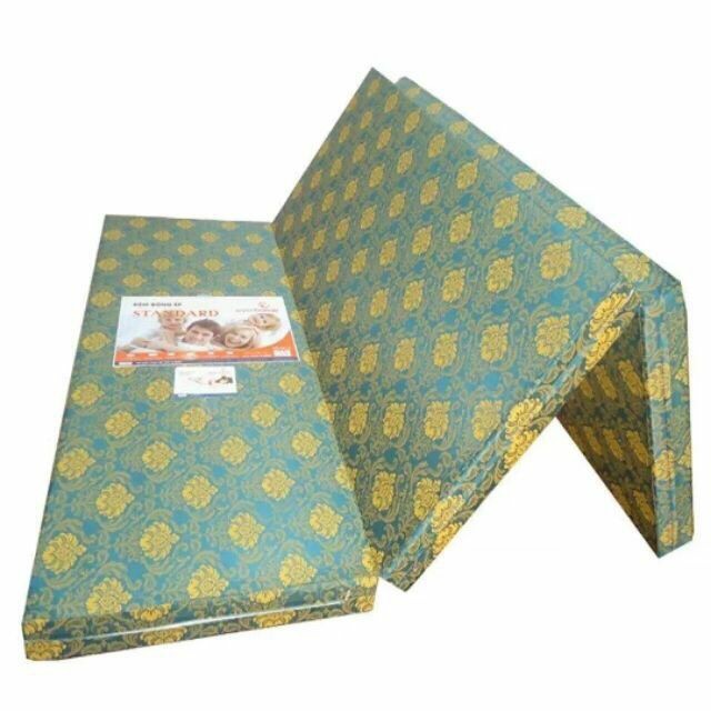 Nệm PE Korea 1m2x2mx5cm Gấp 3 Thoáng Mát, Độ Bên Cao ,[ GIAO MÀU NGẪU NHIÊN ]