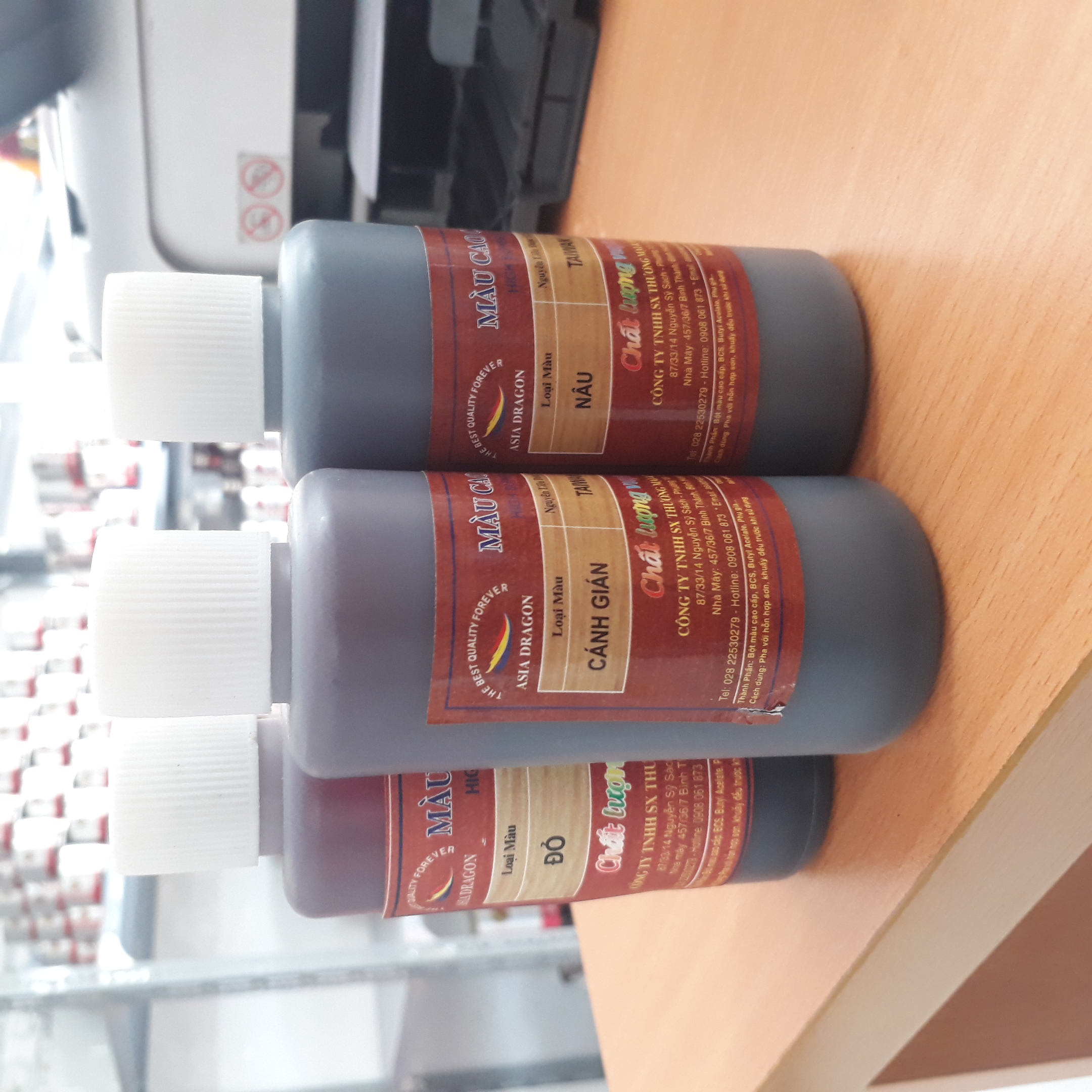 CHAI TINH MÀU PU SƠN GỖ HOẶC GIẢ GỖ