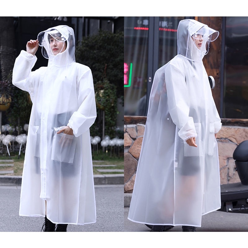 Áo mưa thời trang có kính che mặt trong suốt áo mưa chống thấm cao cấp có kính bảo vệ