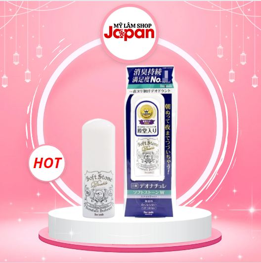 Lăn nách đá khoáng Nhật Bản Soft Stone Crystal 20g Lăn nách khử mùi nổi tiếng số 1 tại Nhật Bản