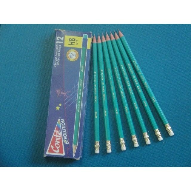 Hộp Bút chì HB conte Pháp ( Loại có gôm và ko gôm )