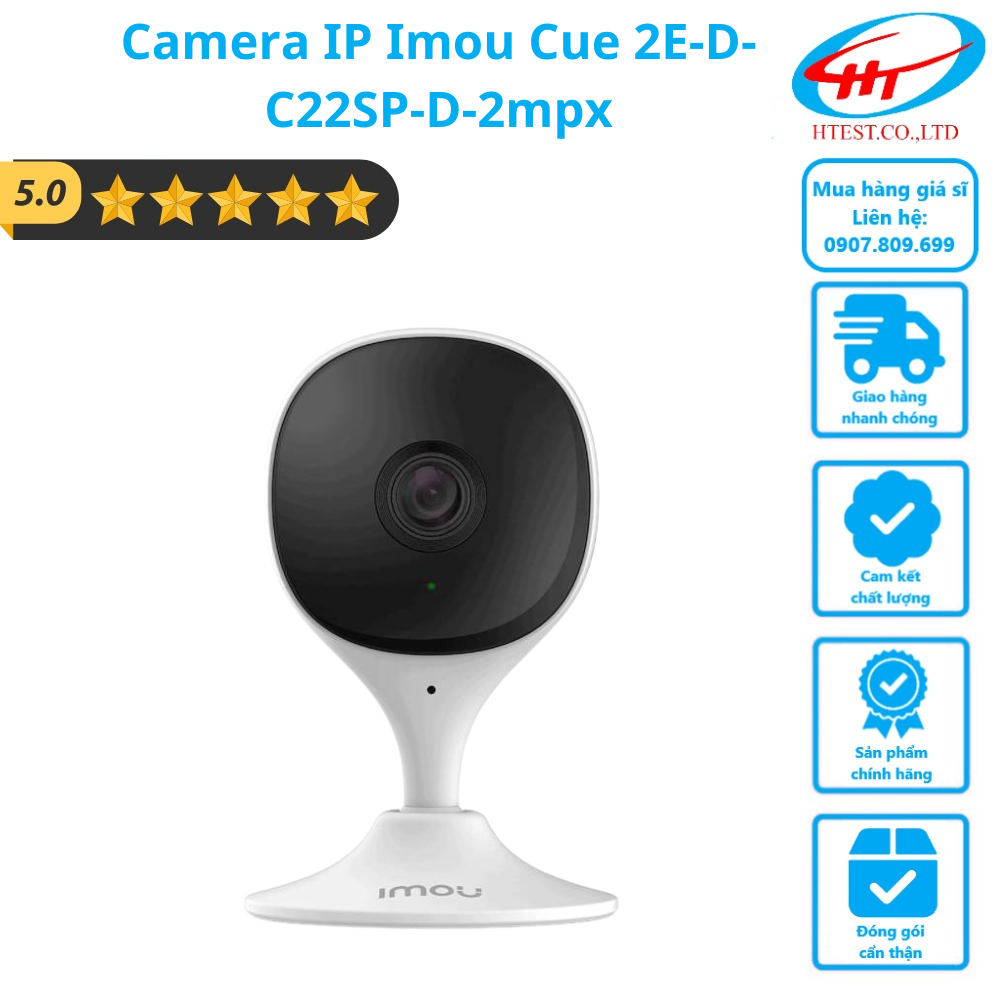 Camera IP Imou Cue 2E-D-C22SP-D-2MPX Model 2021 (Có lựa chọn: CAMERA LẺ, COMBO CAMERA KÈM THẺ NHỚ) - SP001882