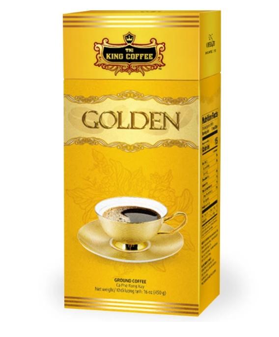 Cà phê rang xay cao cấp golden king coffee - hộp cao cấp 450g - cà phê arabica & cà phê robusta việt nam