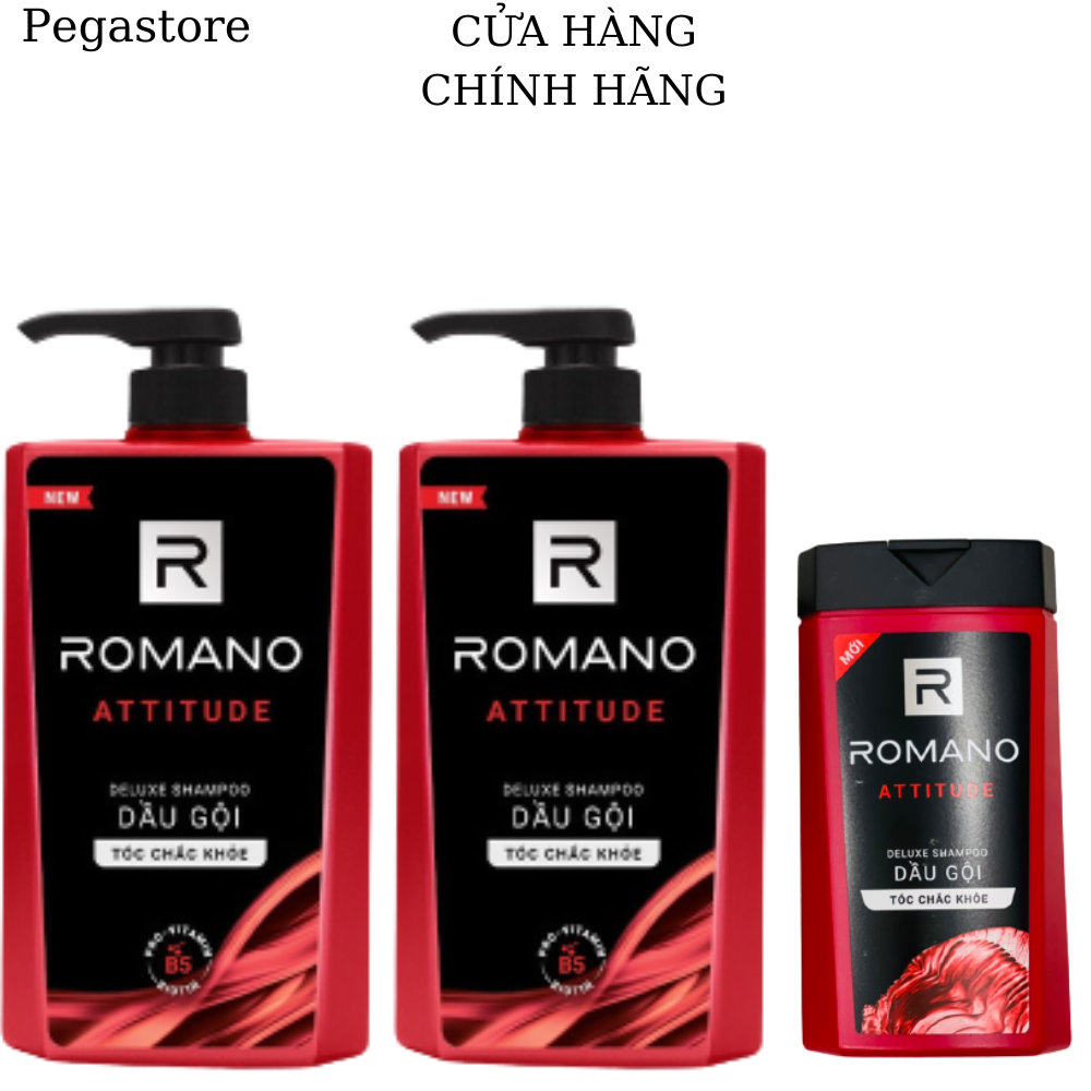 Dầu gội đầu ROMANO dầu gội nam Attitude Deluxe Shampoo 650g / sữa tắm / dầu tắm gội  - Pegastore