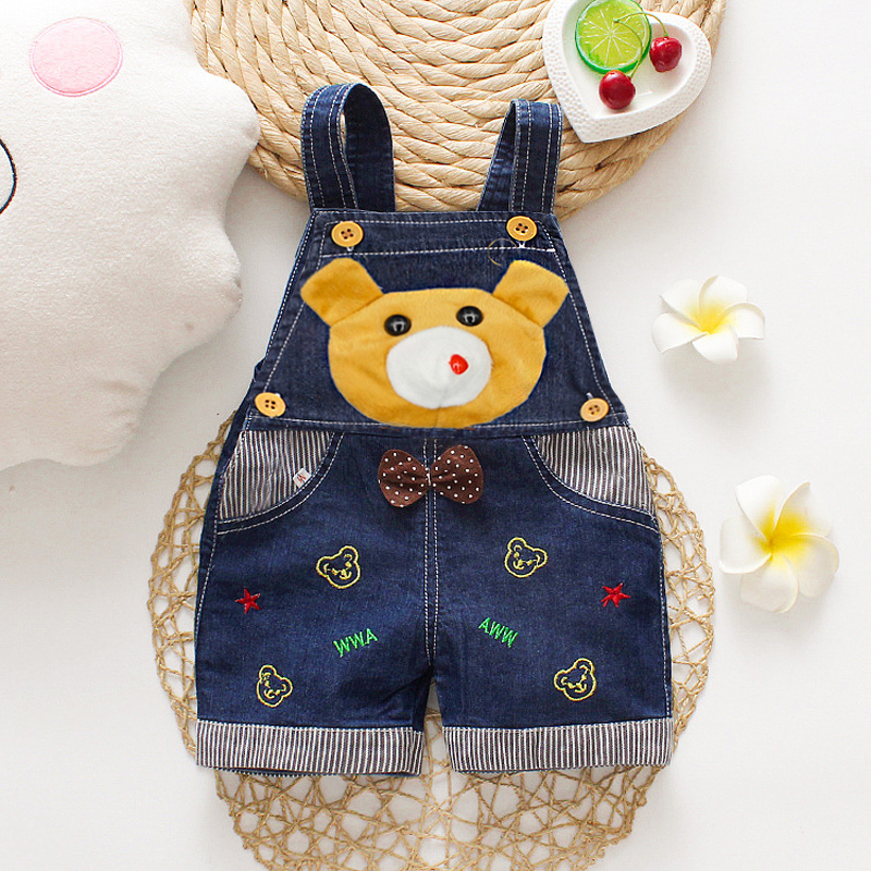 Quần áo trẻ em mùa hè quần denim treo 1 2 3 tuổi