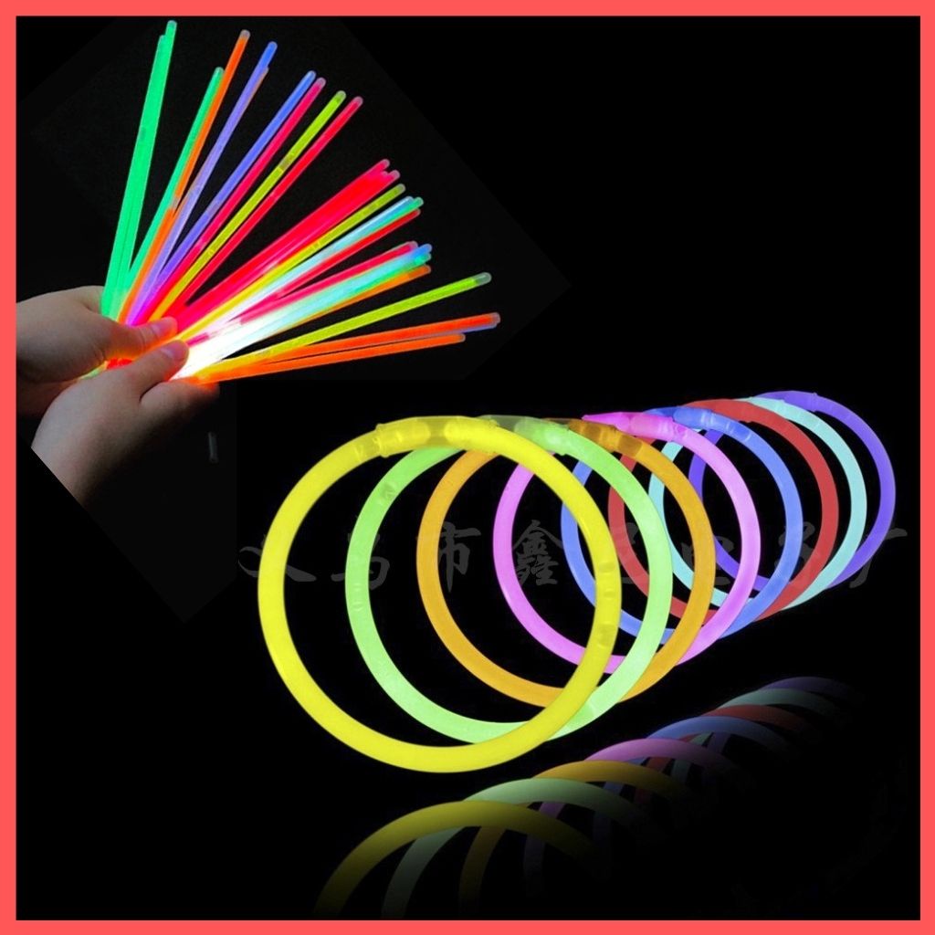 Combo 100 que vòng tay phát sáng, vòng tay dạ quang phát sáng trong bóng tối nhiều màu sắc tươi tắn rực rỡ cho các bé