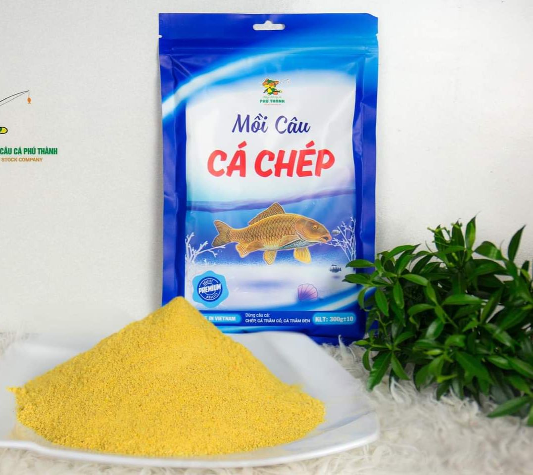 Mồi câu cá chép Phú Thành - dùng câu chép, trắm cỏ, trắm đen