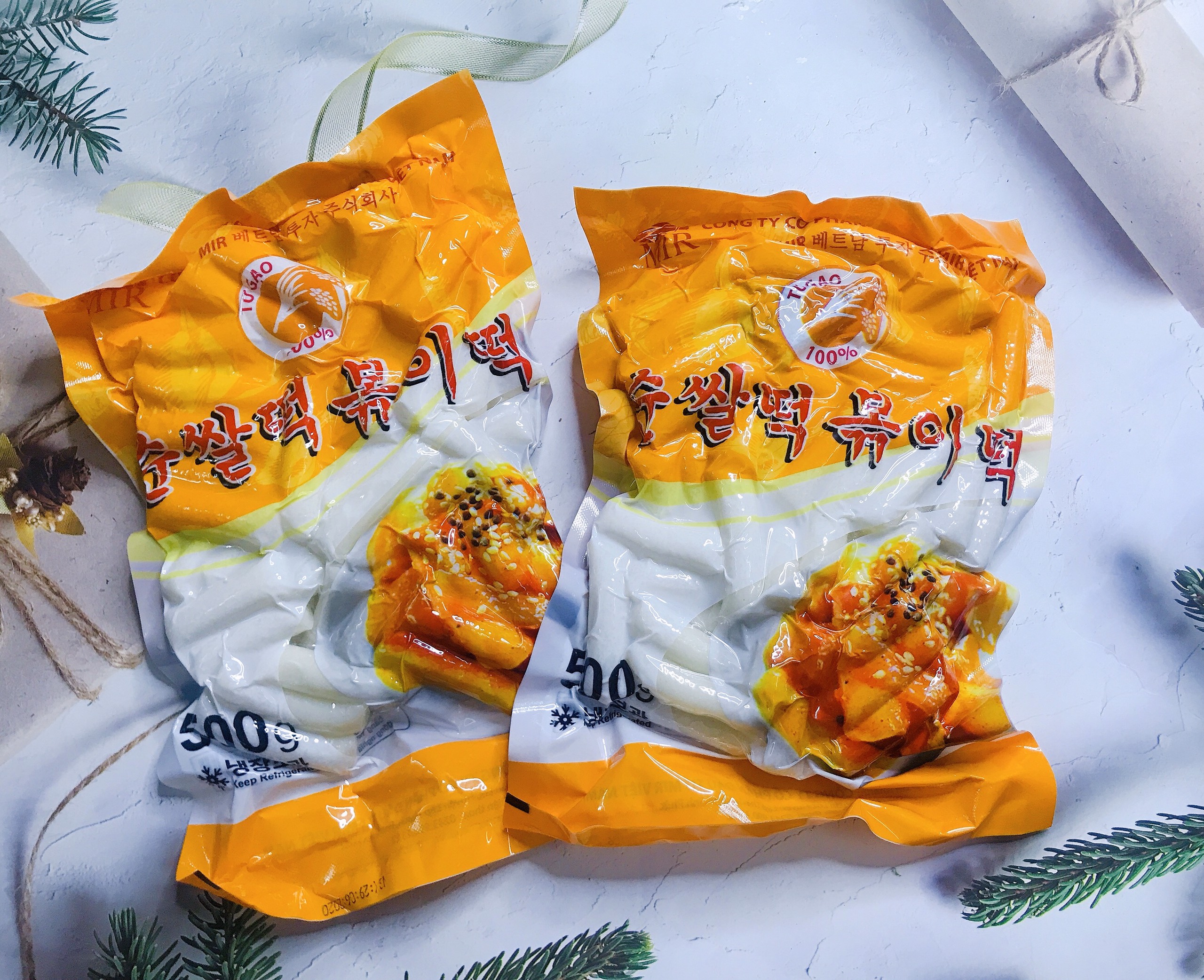 BÁNH GẠO TOKBOKKI HÀN QUỐC GÓI 1KG - LOẠI MỚI (VÀNG)