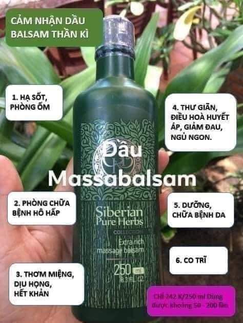 Dầu massage Balsam - Siberian Health 250ml - nhiều công dụng