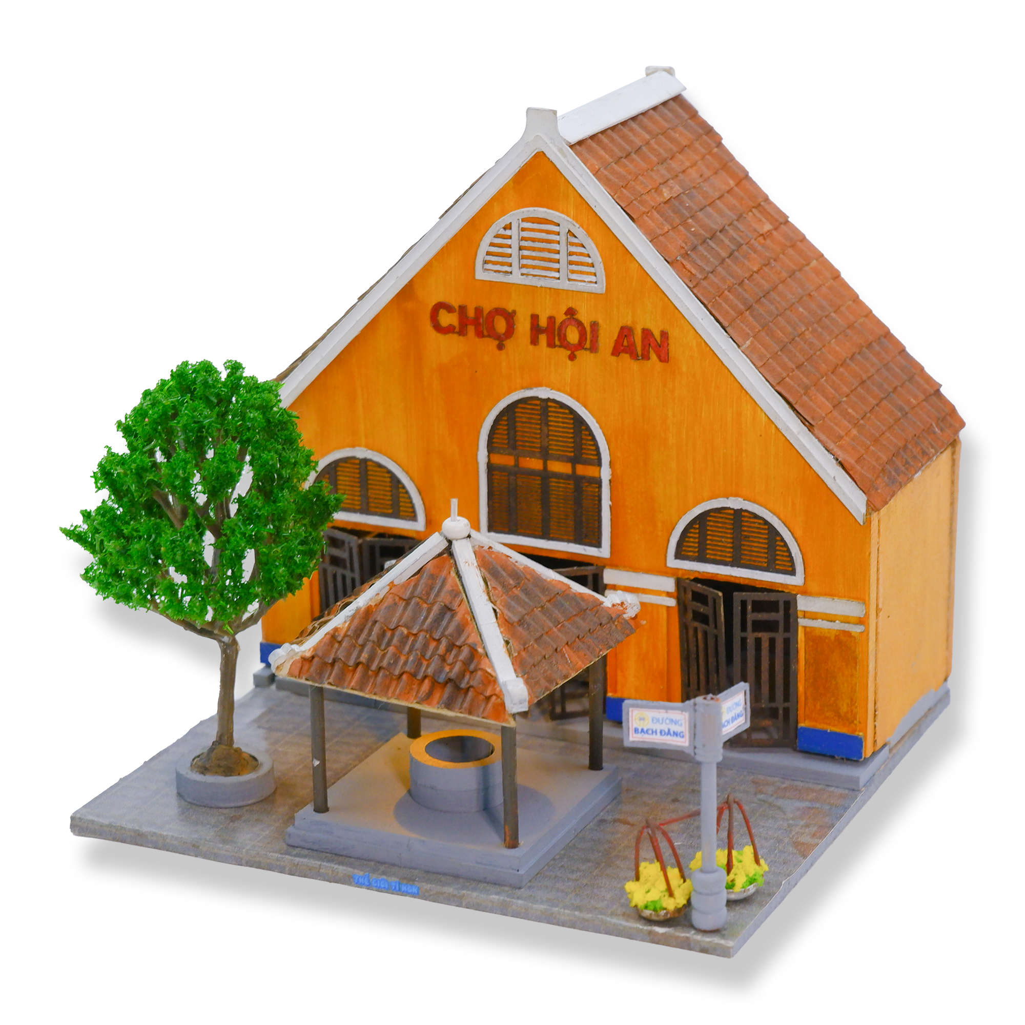 Mô hình hội an tự lắp ráp diy - chợ hội an - ha164-01