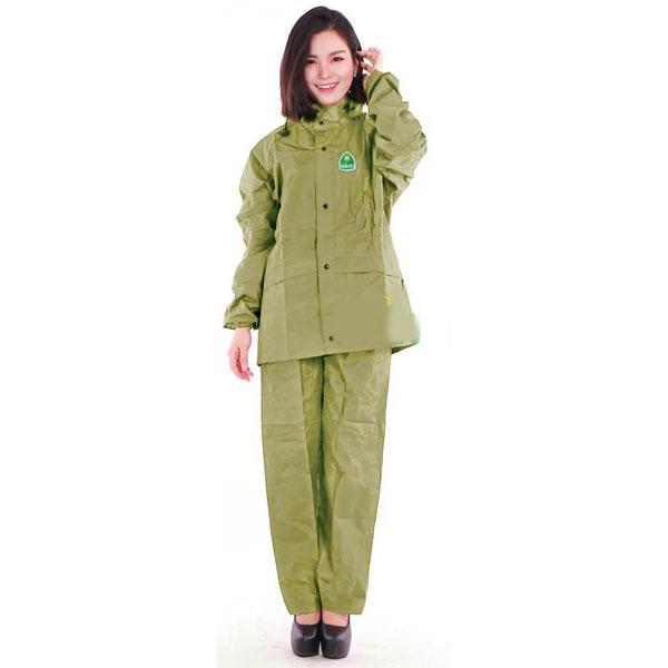 Bộ quần áo mưa vải dù size xl vàng chống thấmcao cấp
