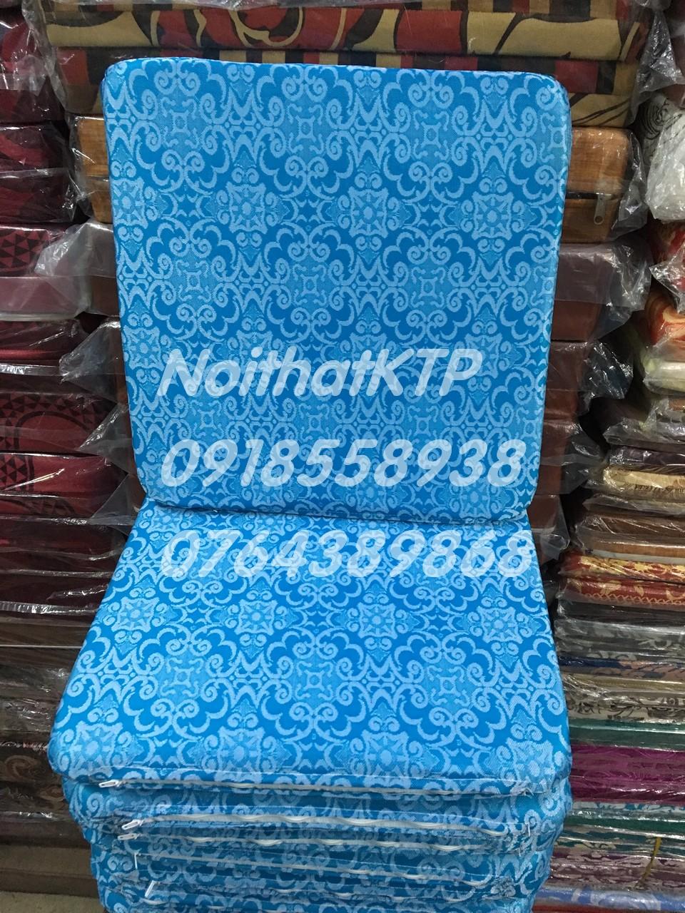 Nệm ngồi NoithatKTP vải gấm thun có dây kéo