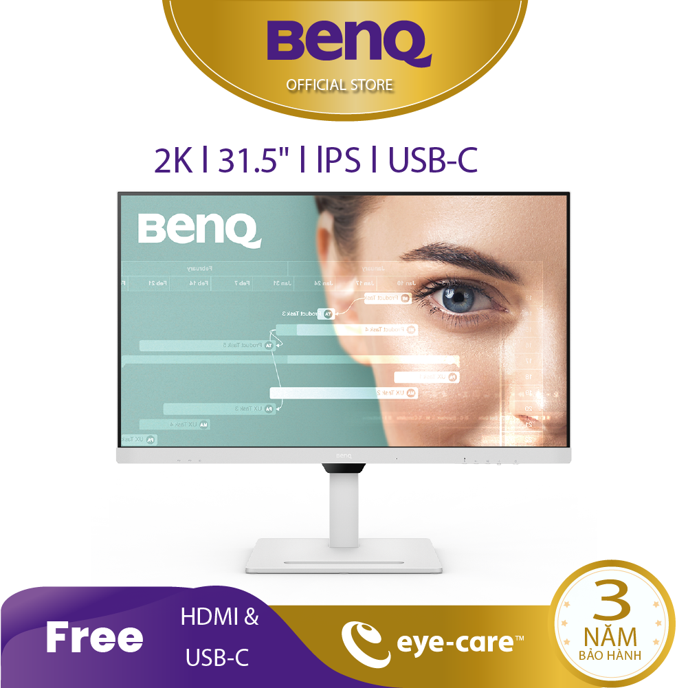 BenQ GW3290QT ergonomic Eye-care Stylish IPS Monitor 31.5 inch 2K QHD USB