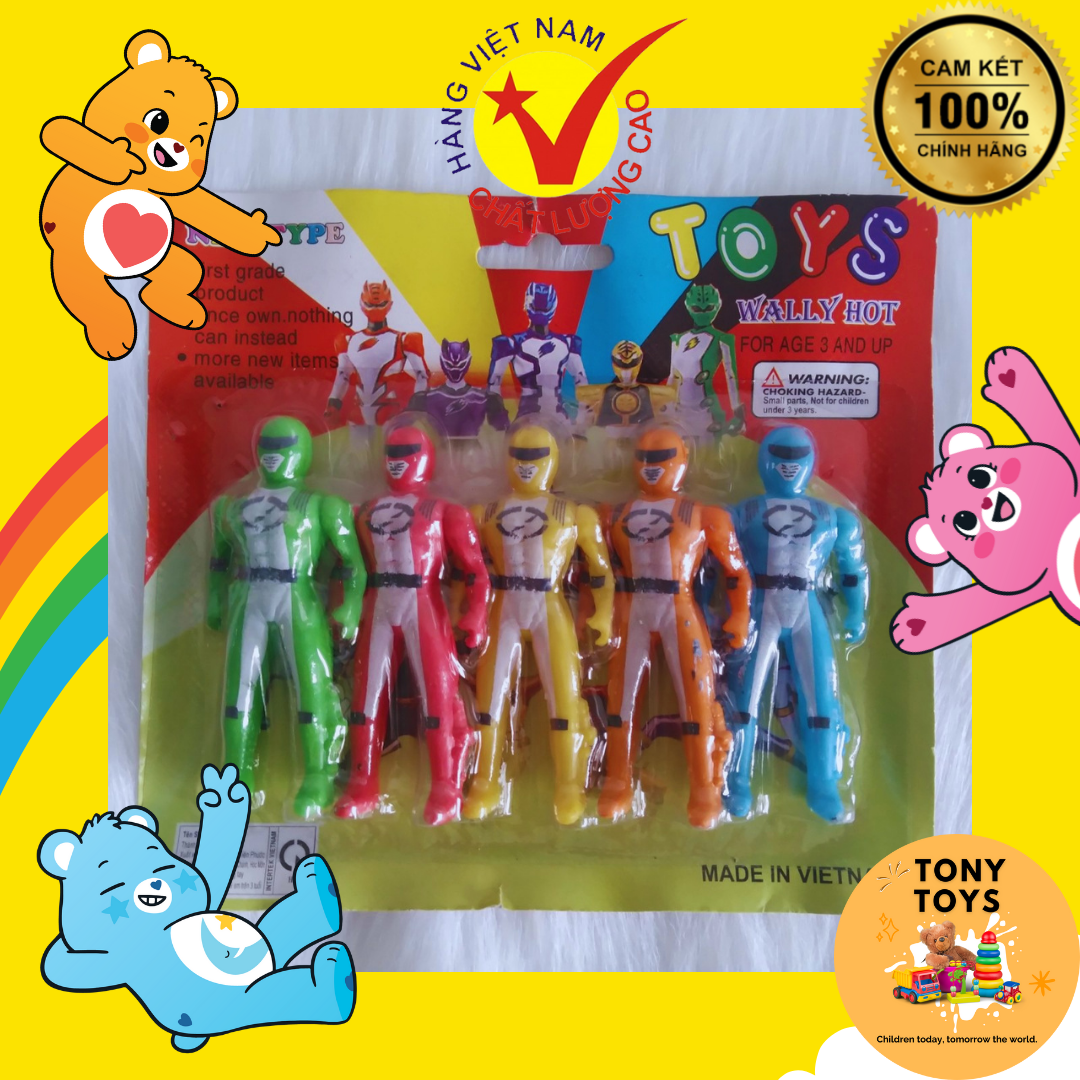 Vỉ đồ chơi 5 anh em siêu nhân mini