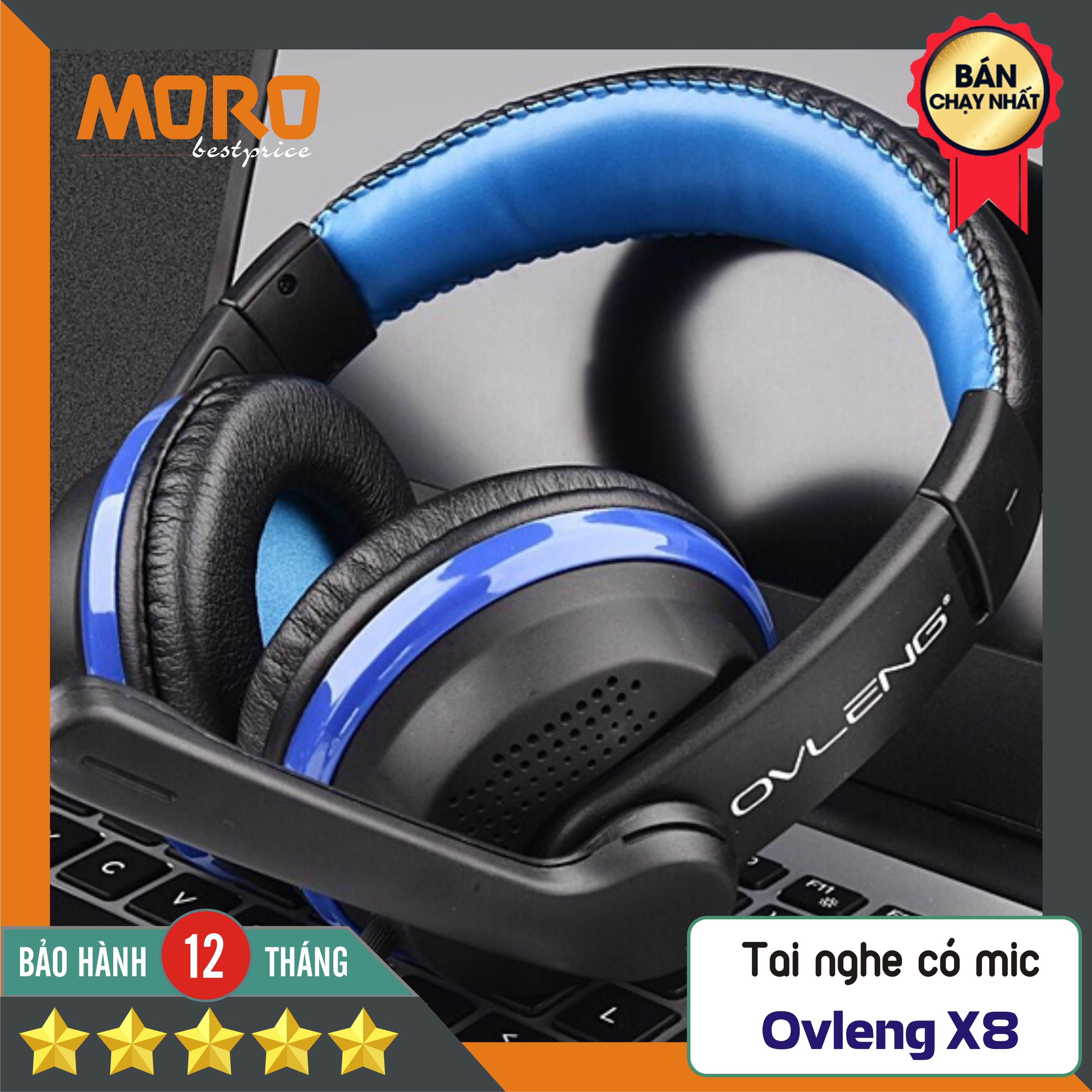 Tai nghe Ovleng X5 / X6 / X8 / A65 chụp tai - có mic - bảo hành 12 tháng !