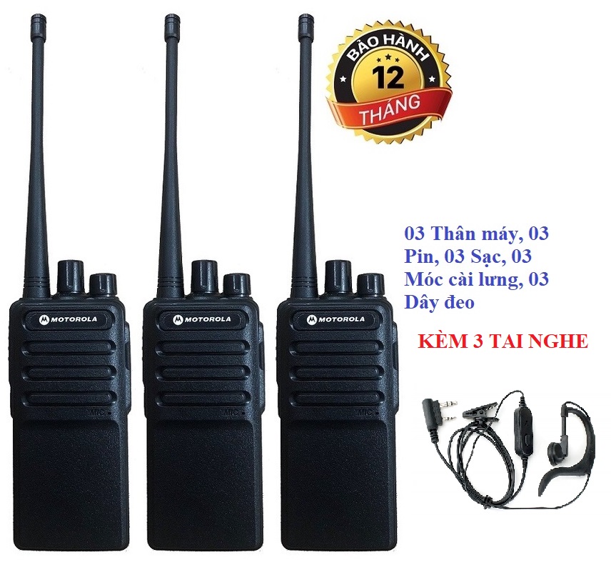 Bộ 3 bộ đàm chất lượng cao motorola cp6688+tặng 03 tai nghe theo máy