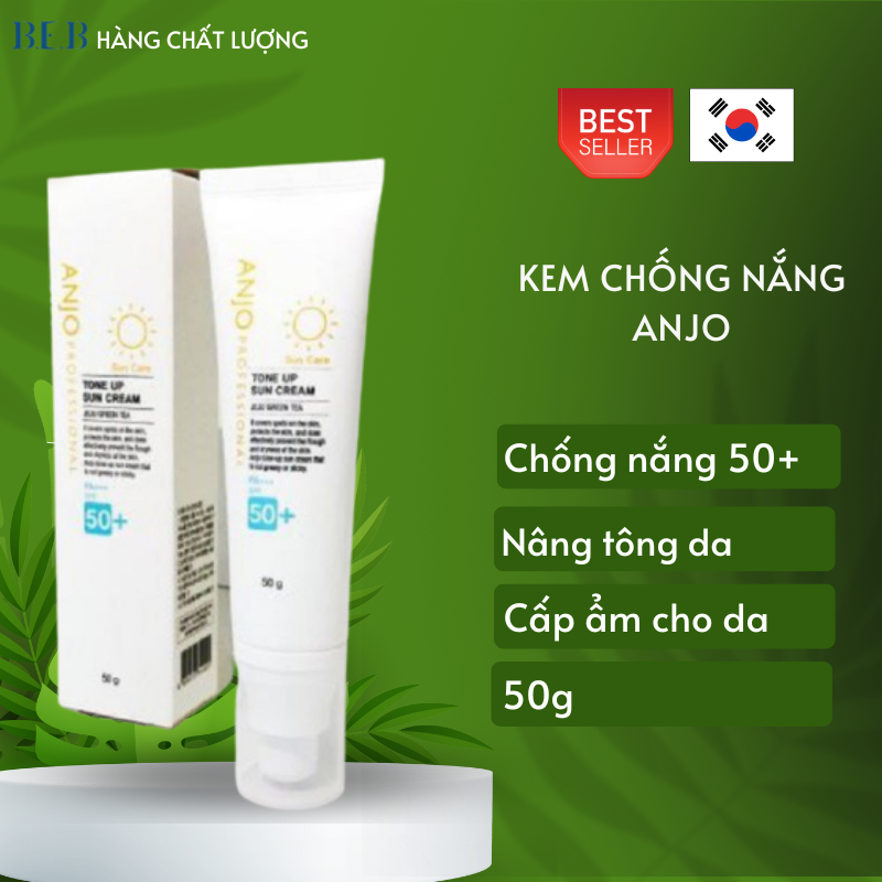 Kem chống nắng làm tắng nâng tông trắng da ANJO Hàn Quốc 50g