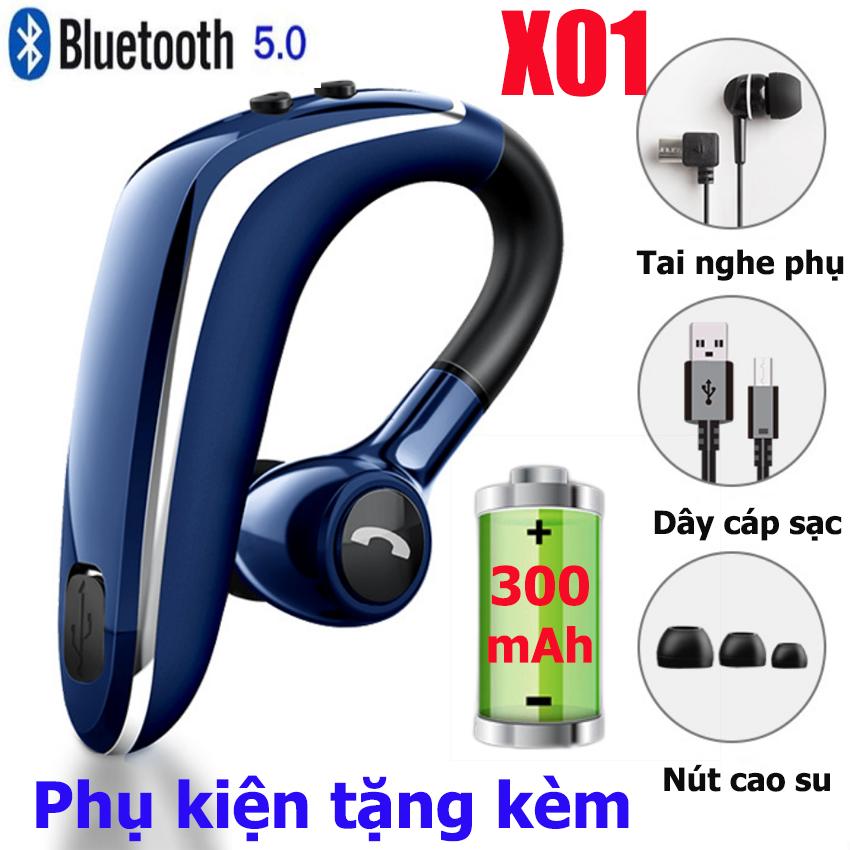 Tai nghe bluetooth bass cực mạnh X01 - Hàng nhập, Tặng tai nghe phụ