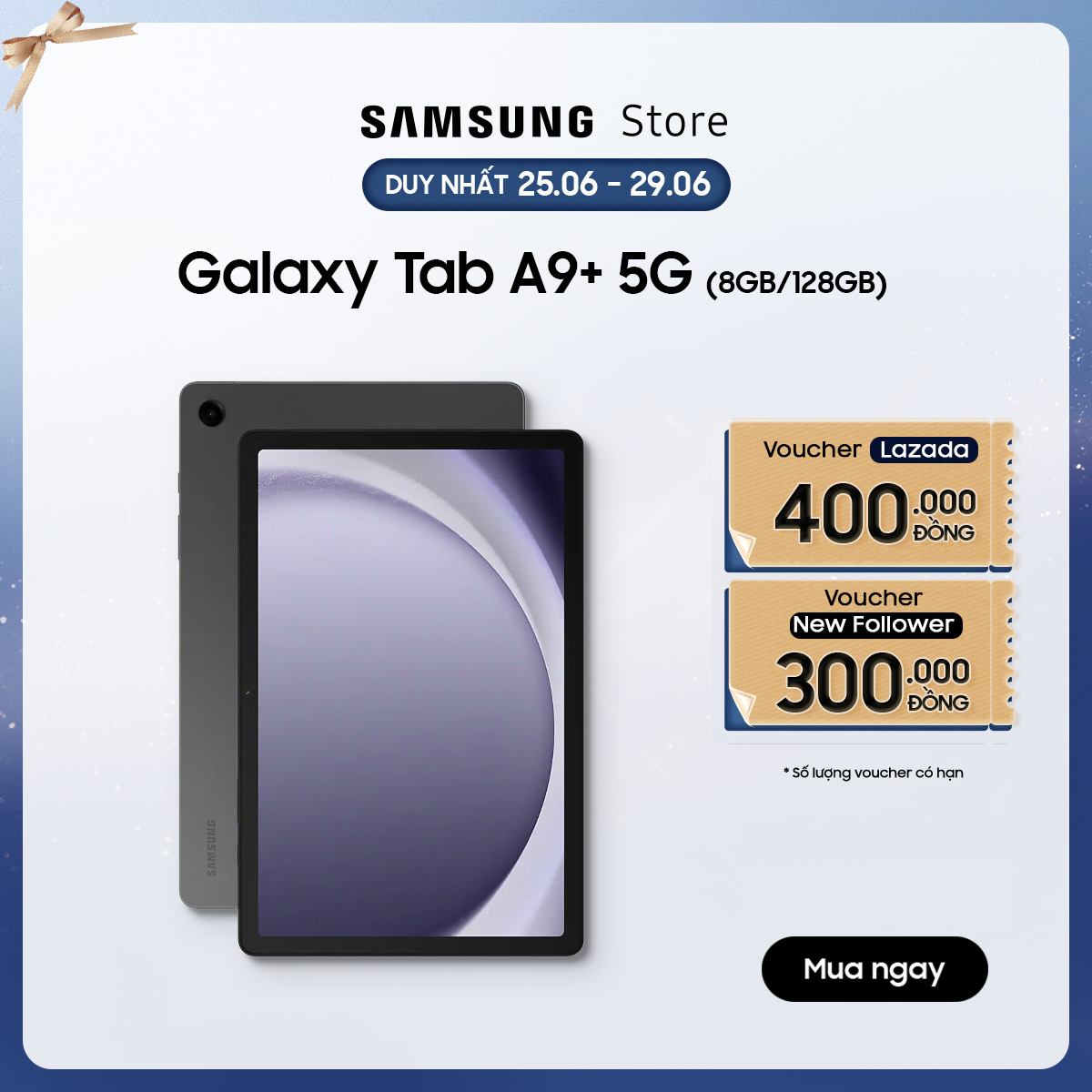Máy tính bảng Samsung Galaxy Tab A9+ 5G 8GB/128GB