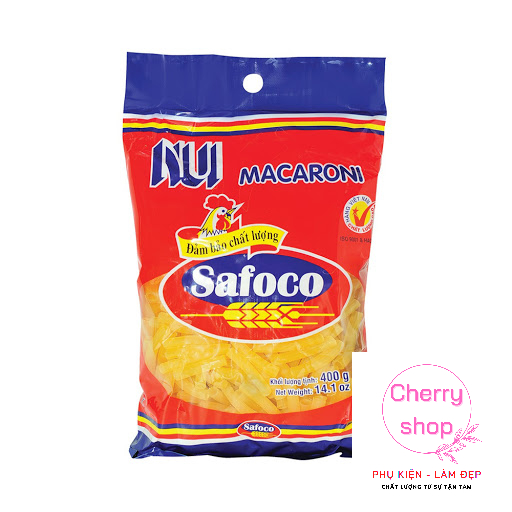 Nui ngắn chữ c nui con tôm safoco gói 500g